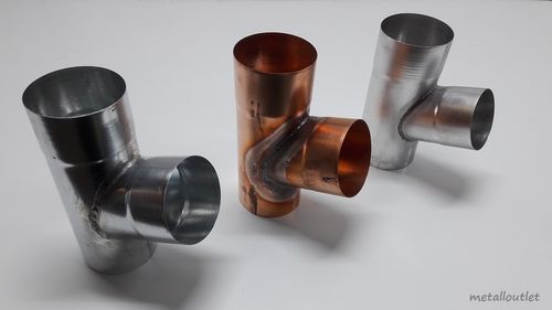 Rohrabzweige 72° Titanzink, Kupfer & Aluminium